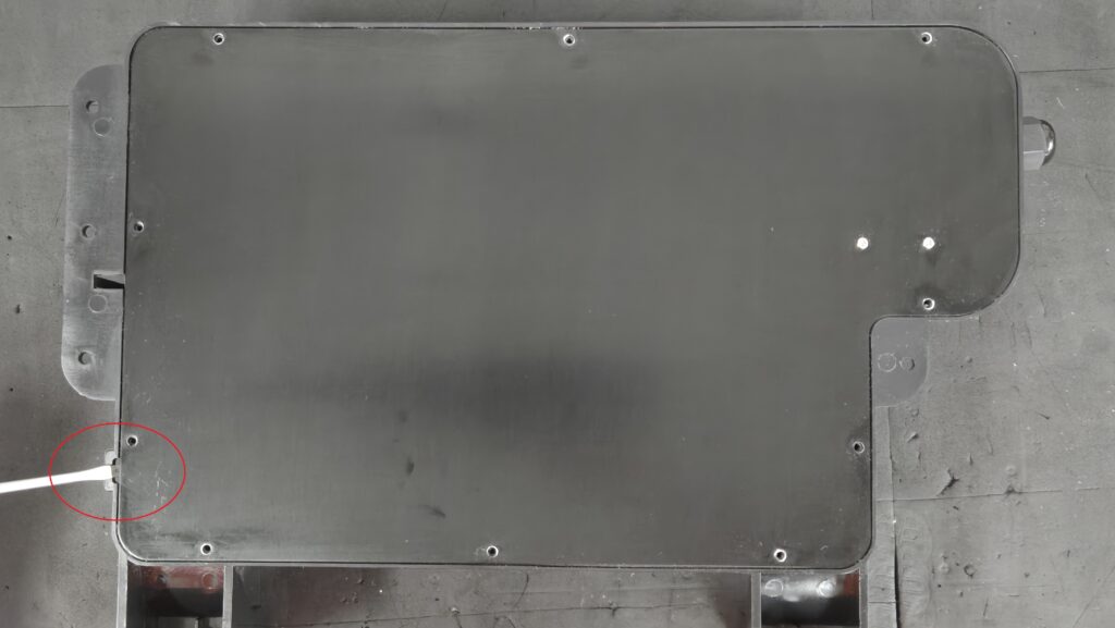 Flat head screw in back case