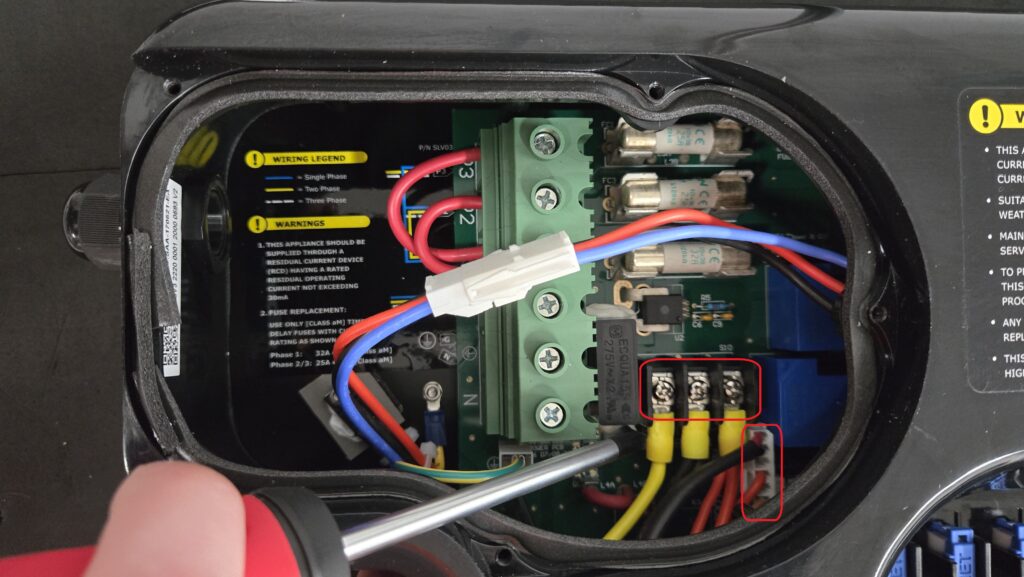 heater terminal block and triac